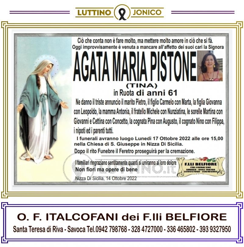 Agata Maria  Pistone 